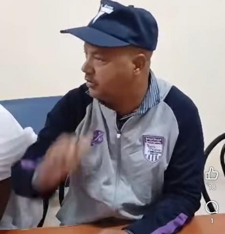 الناشط الشبابي المخطار ولد خطري خلال كلمته لرئيس البعثة